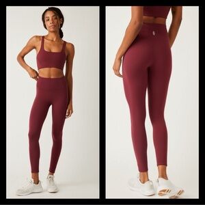 Free People Movement Never Better 7/8 Length Leggings in Oxblood Size M